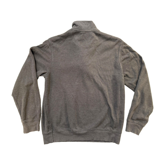 Van Heusen Sweater Mens Medium Brown/Gray Quarter Zip Pullover Casual Sweatshirt - Picture 3 of 5